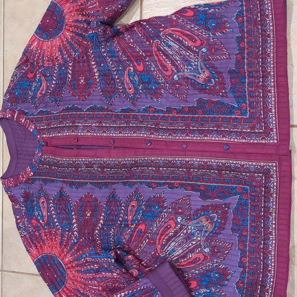Vintage Purple Reversible Quilted Jacket Size Large - Picture 2 of 5